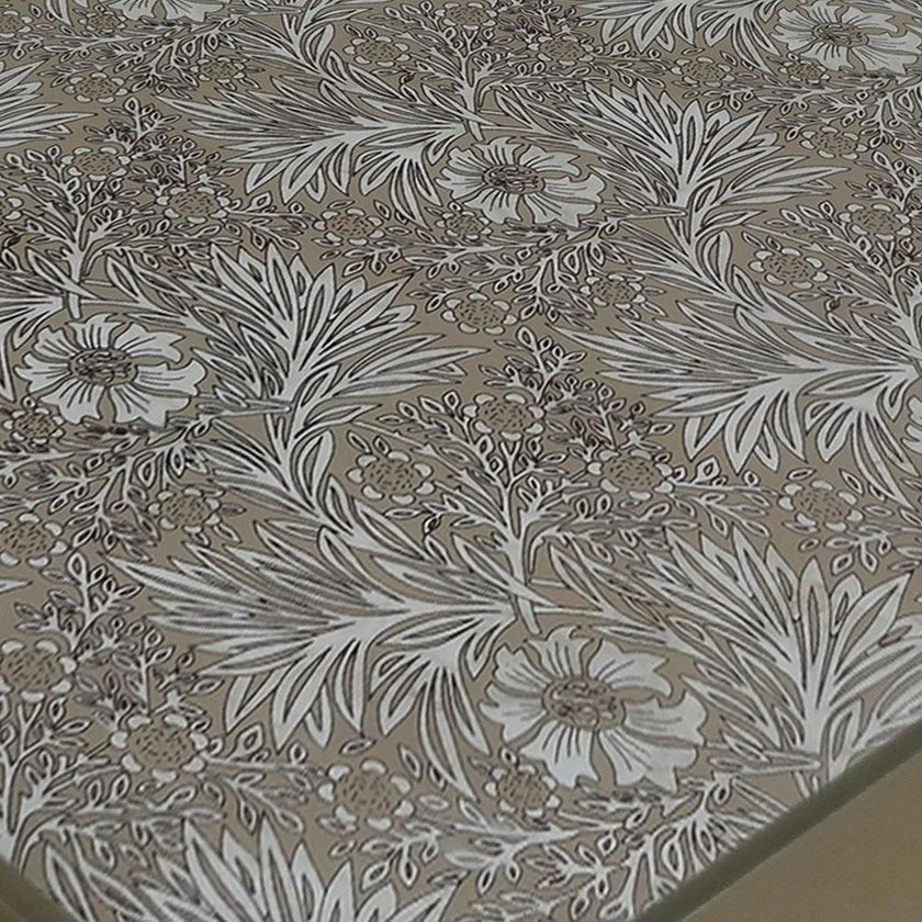 Handmade Reverse Painted Mirror Tray  Sand Floral - Extra Large Arcadia Home