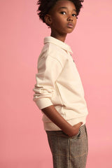 Fleece Polo Cream