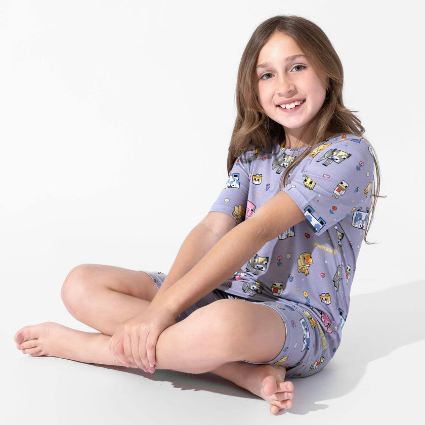 Minecraft: Pixel Pals Bamboo Kids Pajama Short Set