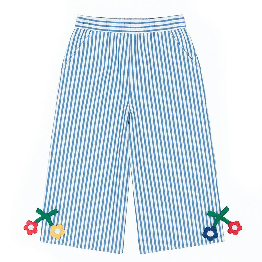 Seersucker Pants with Flowers