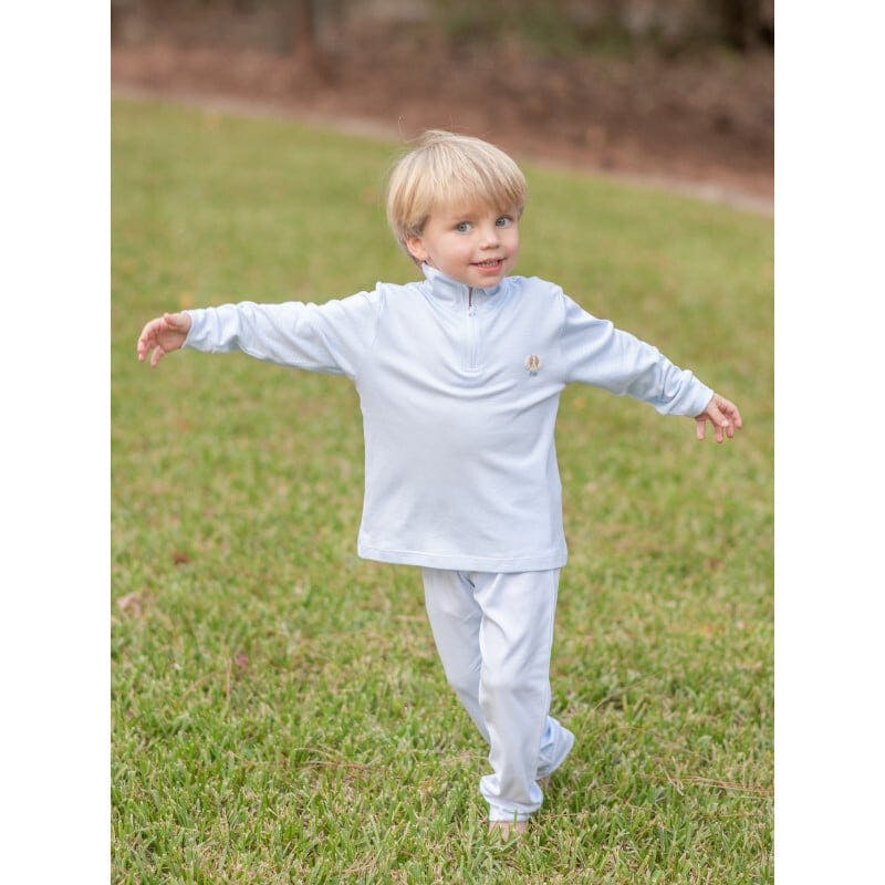 Spotted Half Zip Baby Pullover Set