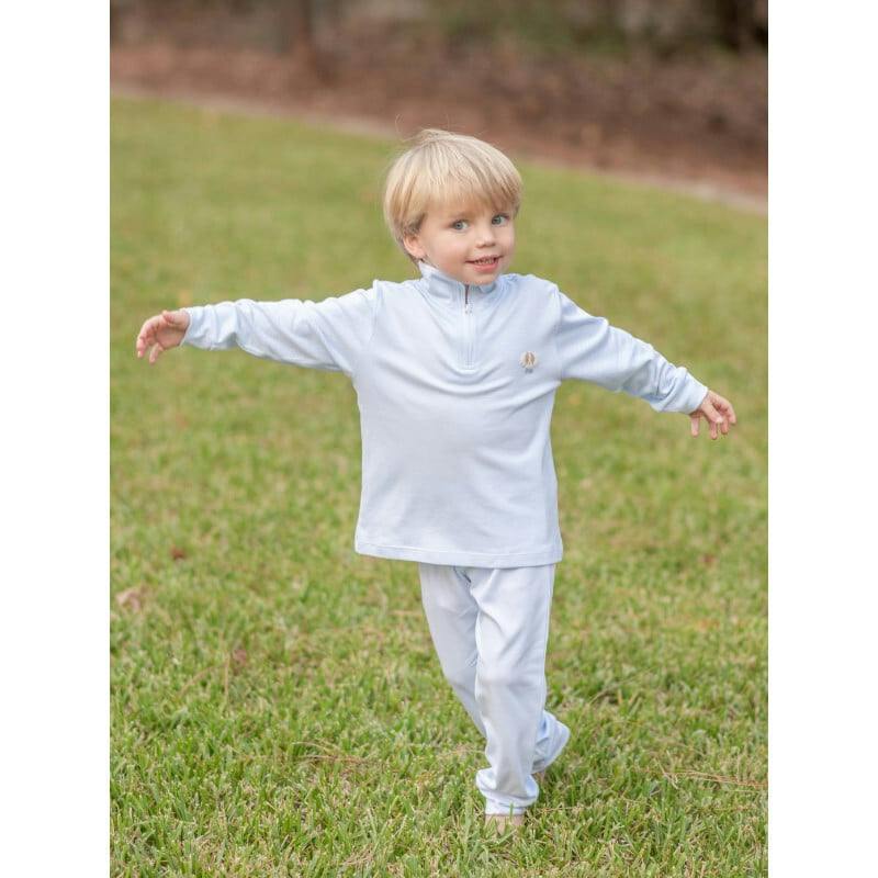 Spotted Half Zip Baby Pullover Set