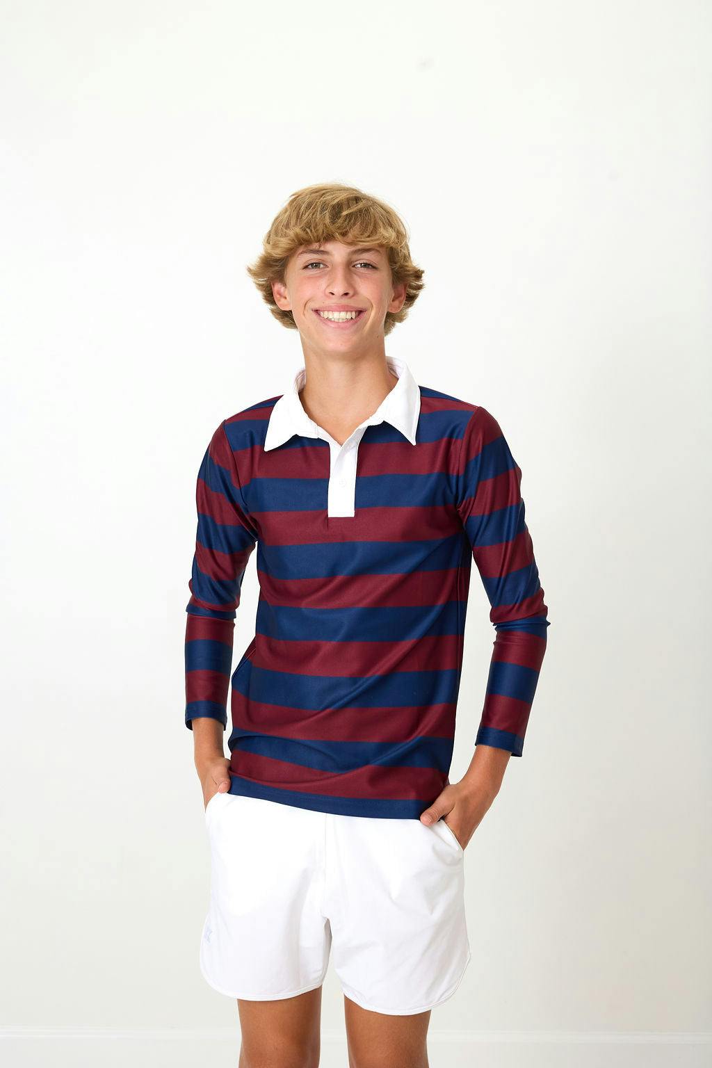 long sleeve rugby polo shirt