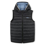 Blue Reversible Logo Puffer Vest
