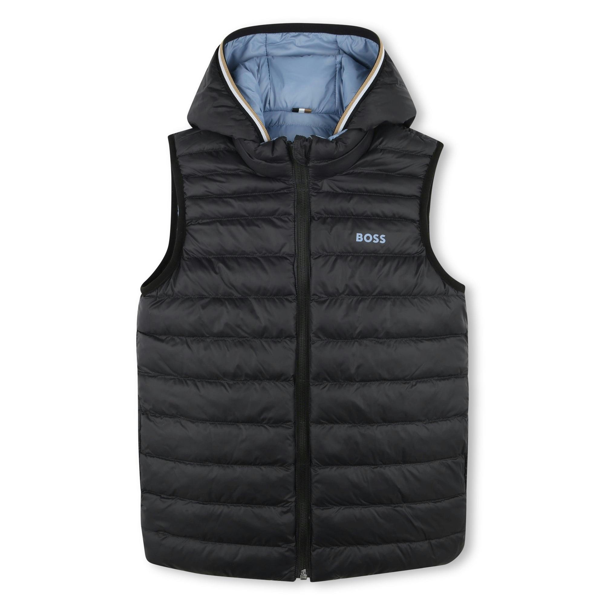 Blue Reversible Logo Puffer Vest