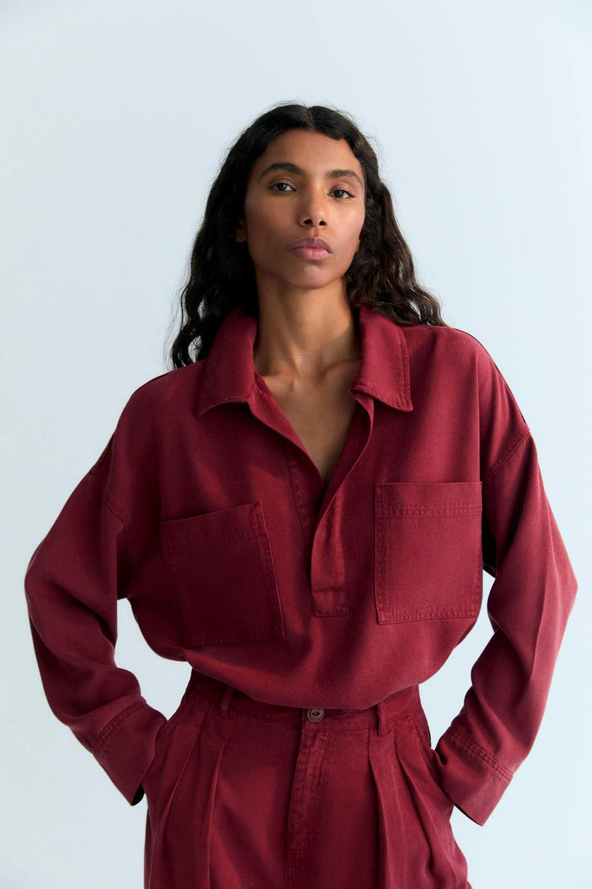 TNS Tencel Woman Shirt Plum Fantasy