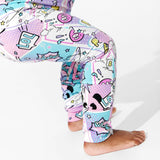 Comic Purple Bamboo Convertible Footie