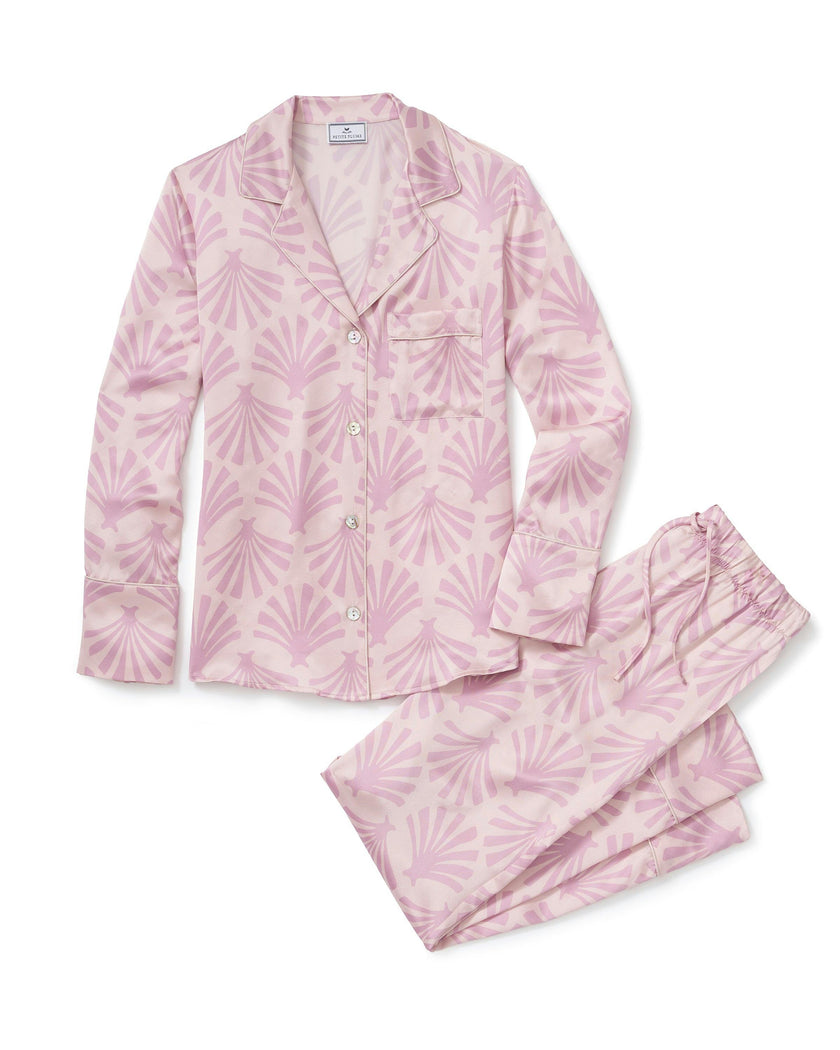 Women's Silk Pajama Set in Blush Tide