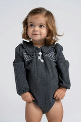 Herringbone Stretch Bubble Black