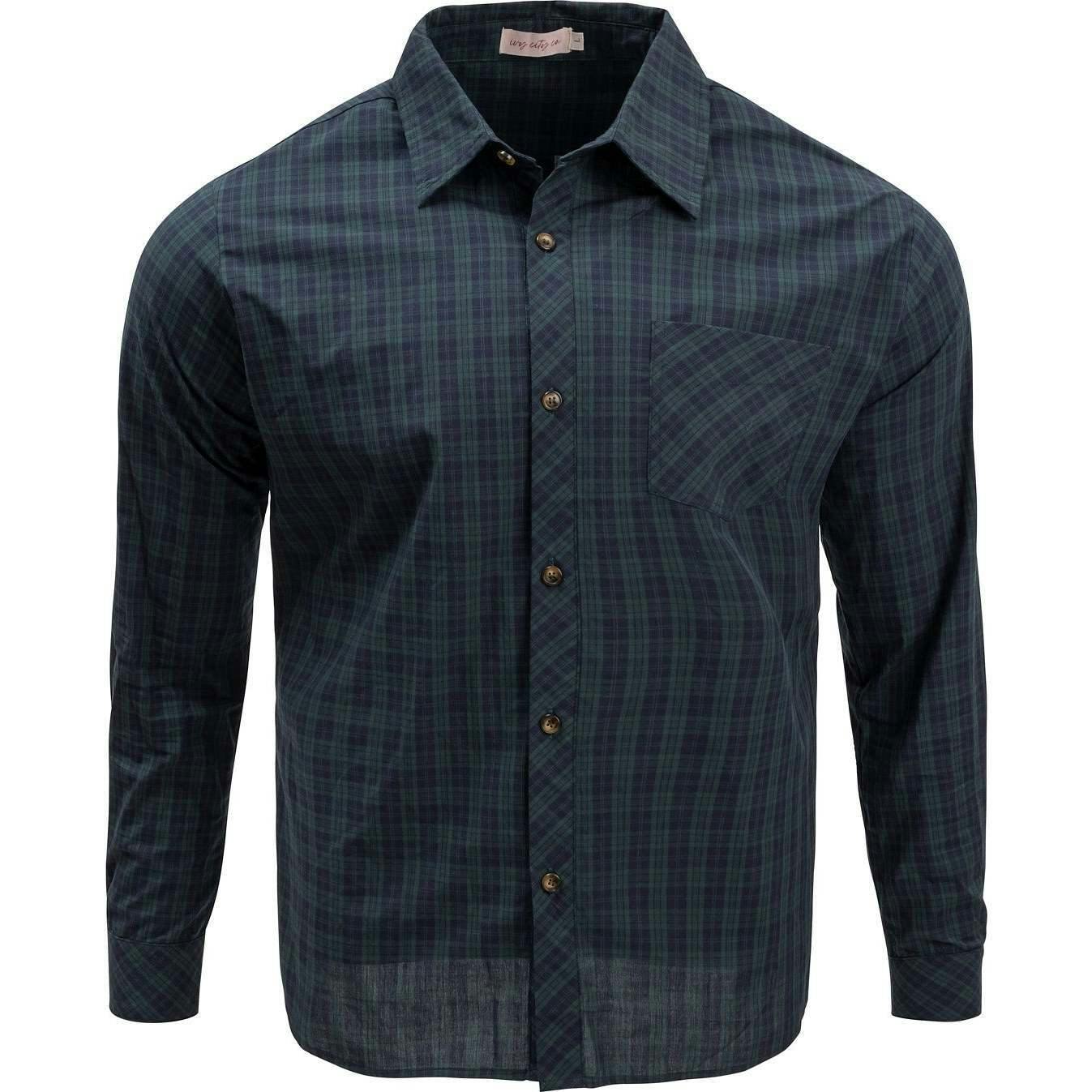 Mens John Shirt in Twilight Pine Plaid