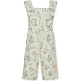 Organic Flutter Sleeve Sateen Jumpsuit, Green