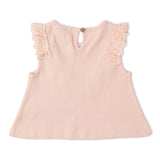 Organic Ruffle Top & Shorts Set - Blush