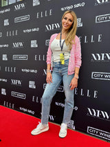 Women's Pretty in Pink Sequin Bomber