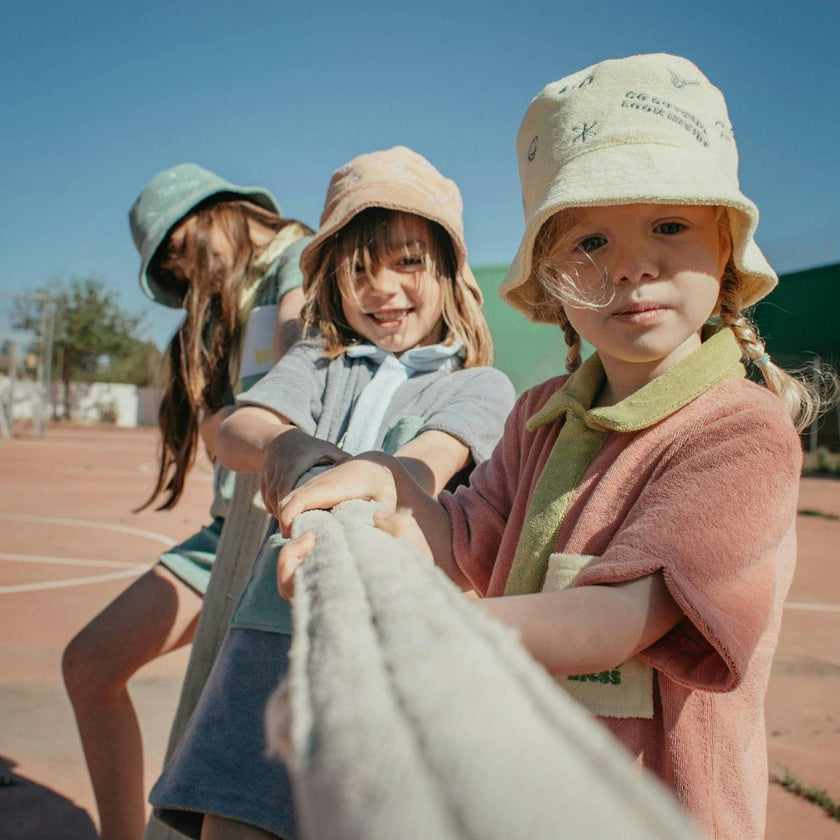 children's terry jumpsuit - stone