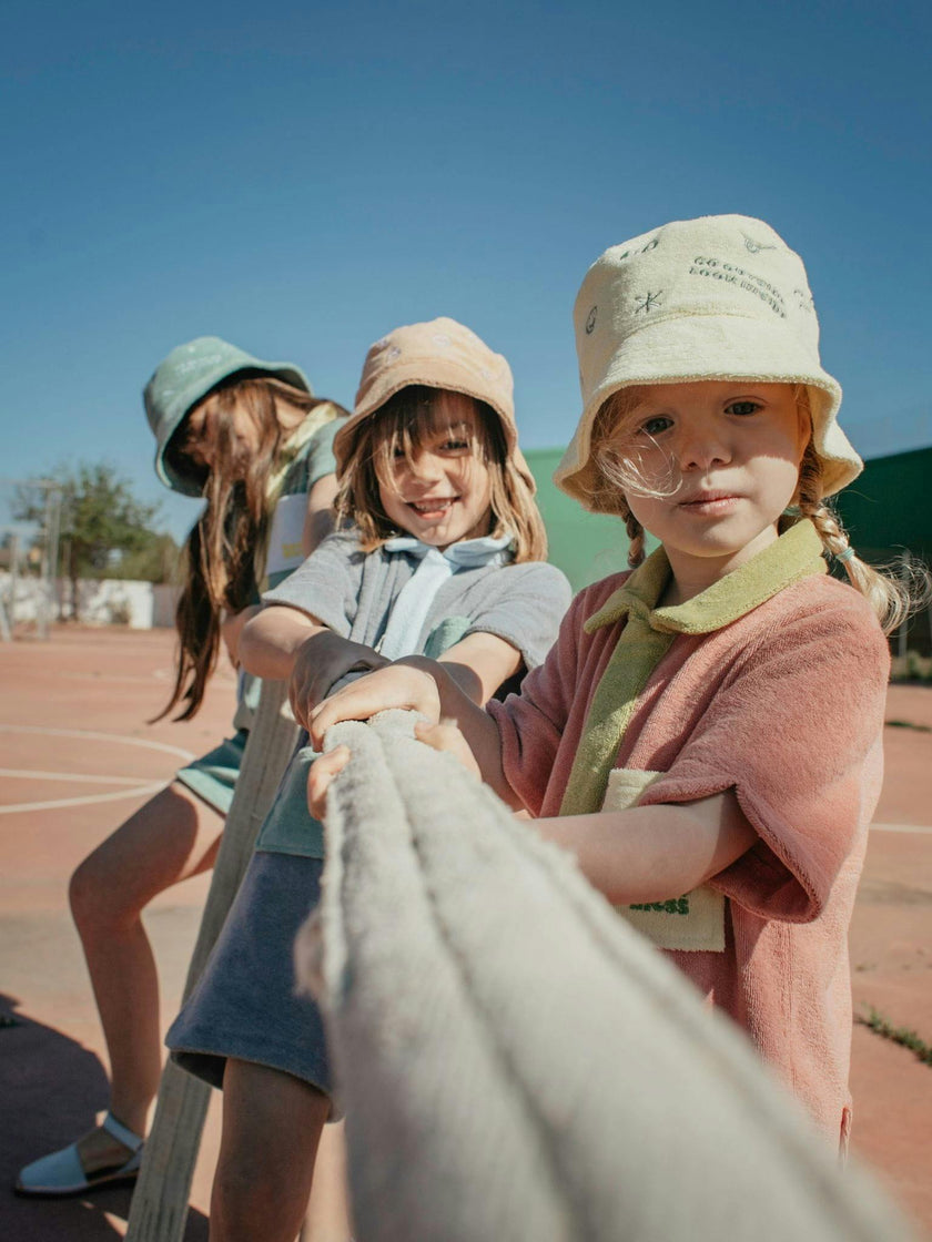 children's terry jumpsuit - stone