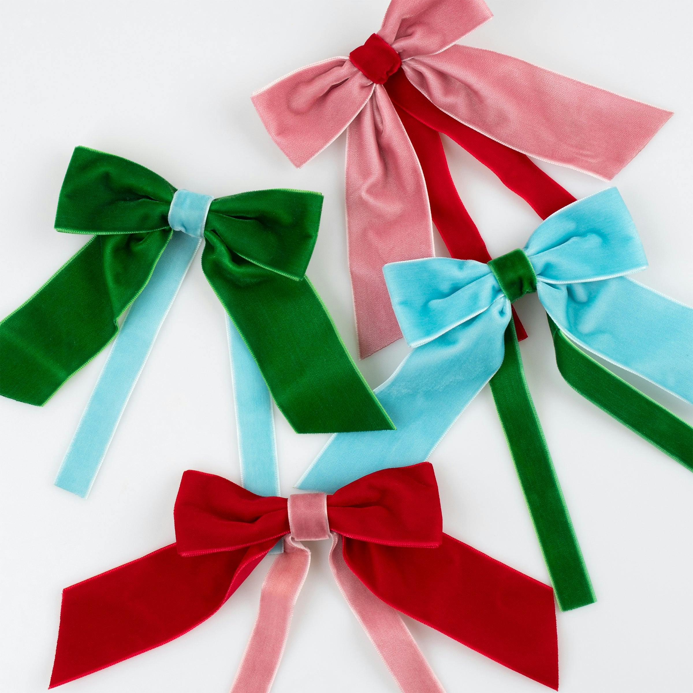 Velvet Napkin Bow Napkin Rings