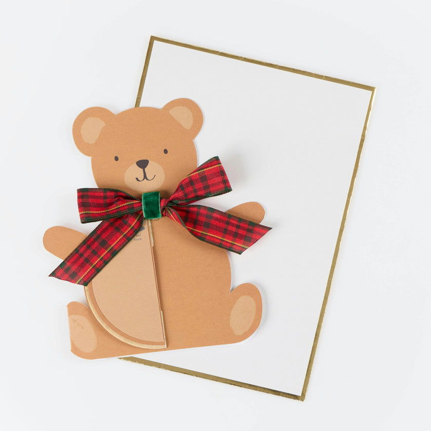 Teddy Bear Honeycomb Card