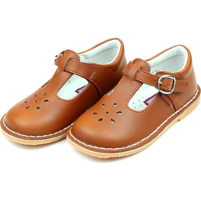 Joy Waxed Leather T-Strap Mary Jane