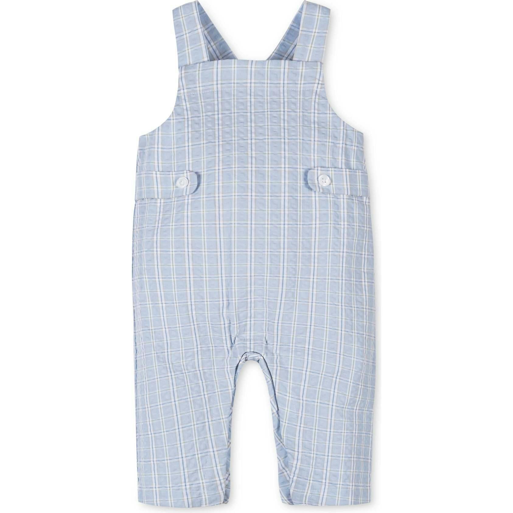 Organic Seersucker Overall, Blue