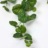French Begonia Hanging Leaf Vine Faux Everyday Greenery Bush Spray - 35"