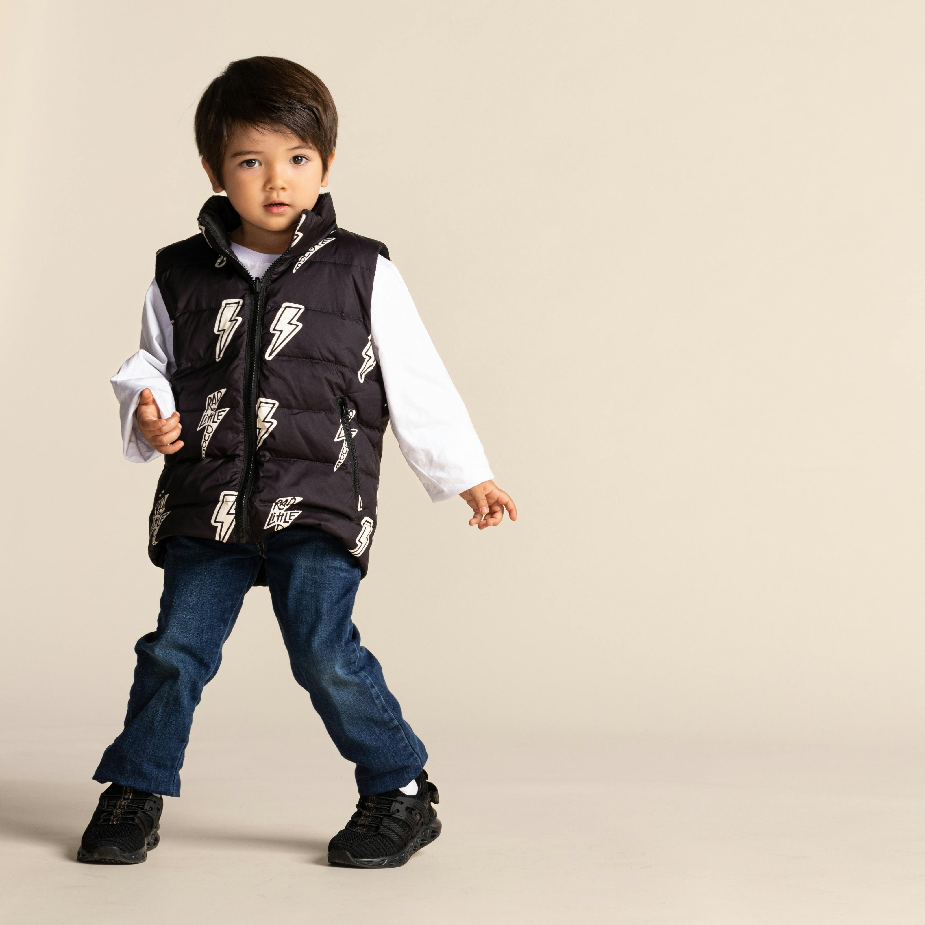 Casey Reversible Down Vest, Black