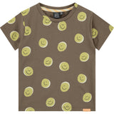 All Over Smiley Face Graphic Print T-Shirt