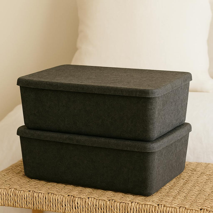The Sculpted Bin - Large with Lid