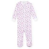 Parker Girls' Zipper Pajama Penguin Party Pink