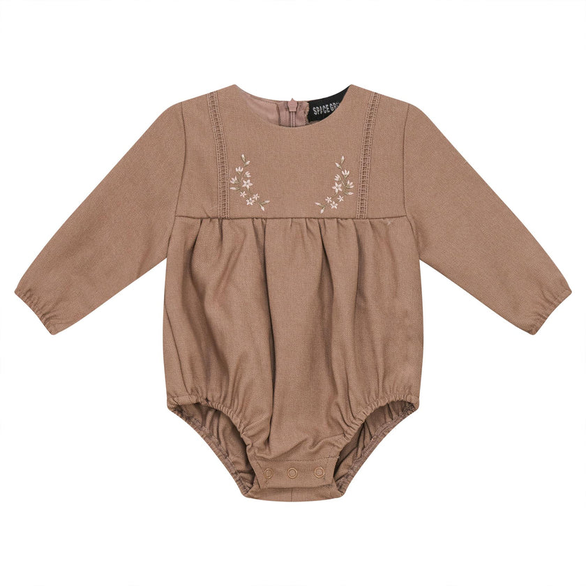 Floral Embroidered Bubble Cream