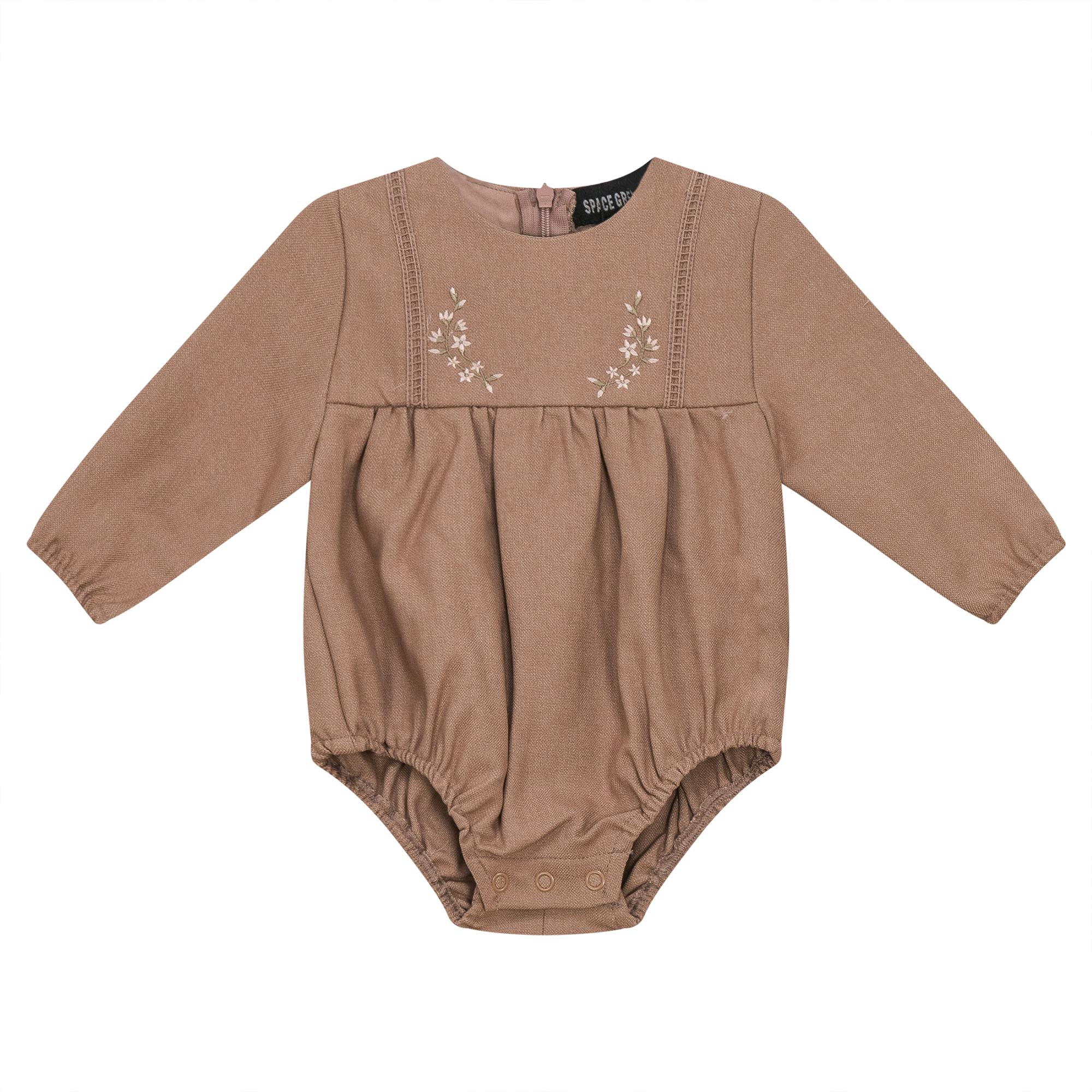 Floral Embroidered Bubble Cream