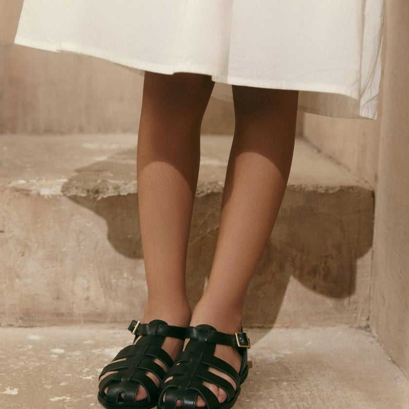 Lana Interlocked Leather Strap Sandals