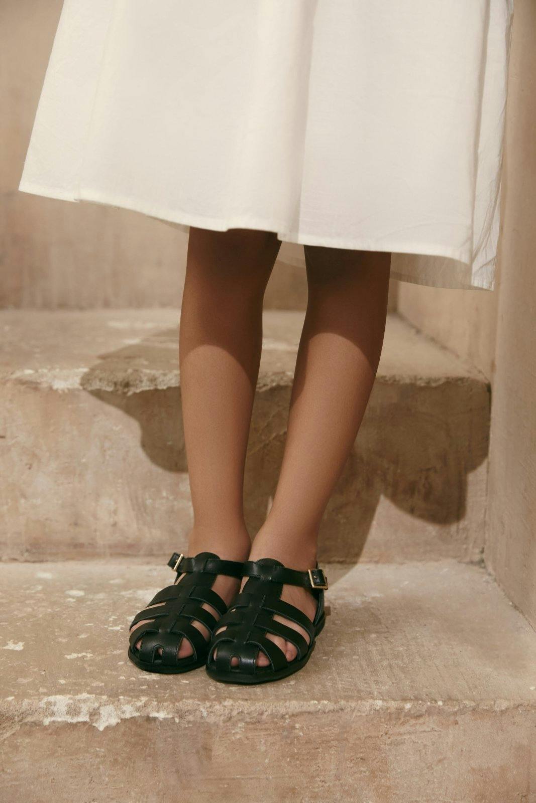 Lana Interlocked Leather Strap Sandals