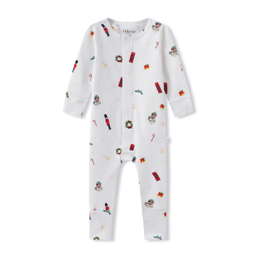 Organic Cotton Magnetic Footie Pajama - London