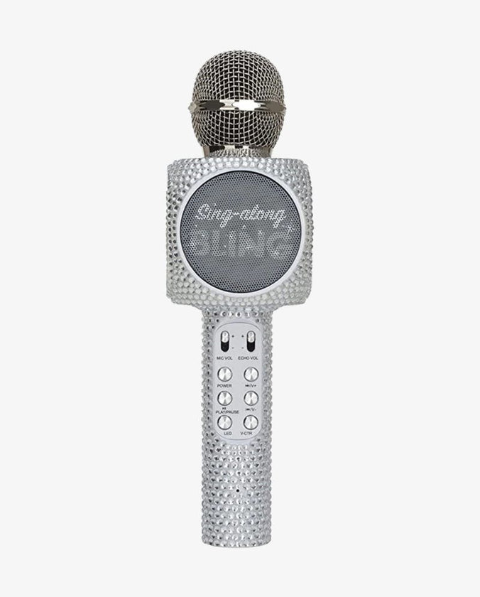 Bling Bundle-Wireless Karaoke Microphone & Boombox-Silver