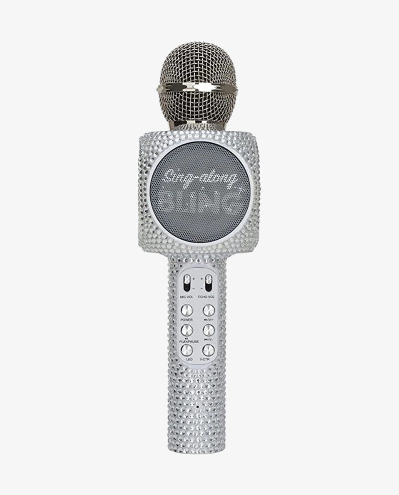 Bling Bundle-Wireless Karaoke Microphone & Boombox-Silver