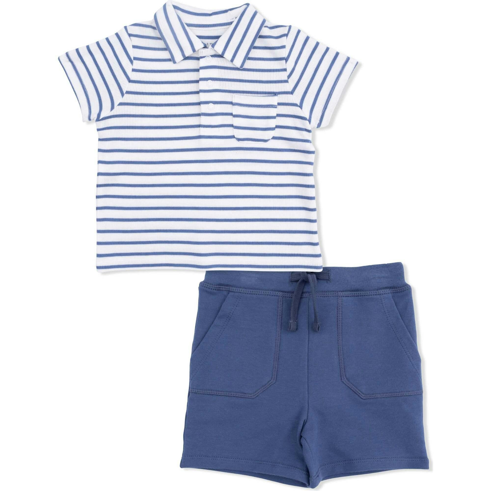 Navy Stripe - Polo with Everyday Short