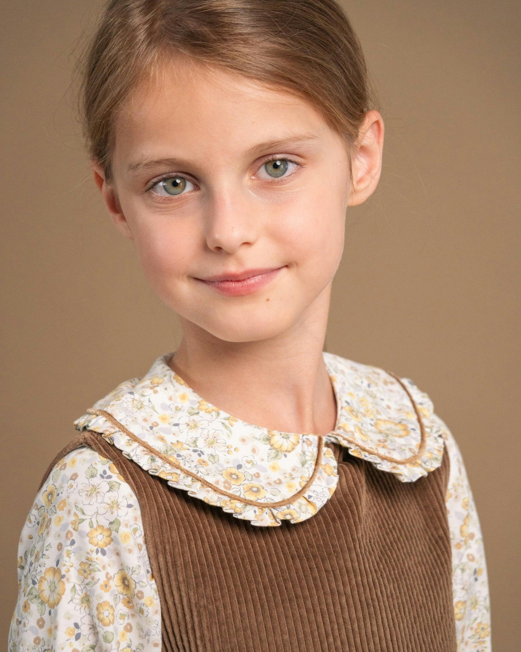 Gaya Blouse Beige Mustard Floral
