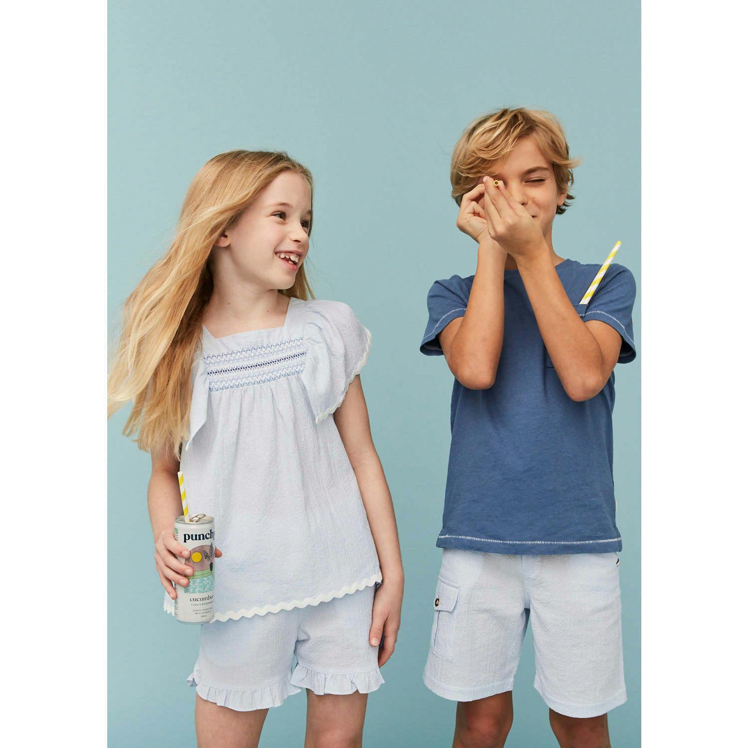 Seersucker Cargo Shorts