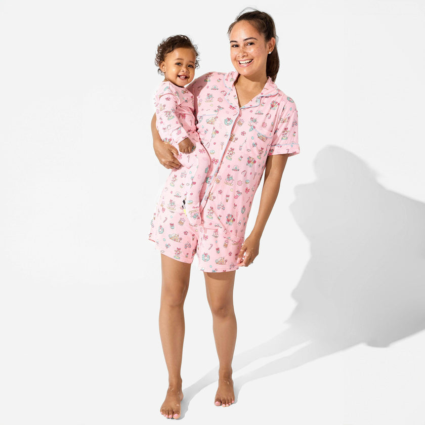 Candy Cane Lane Bamboo Women's Pajama Short Set