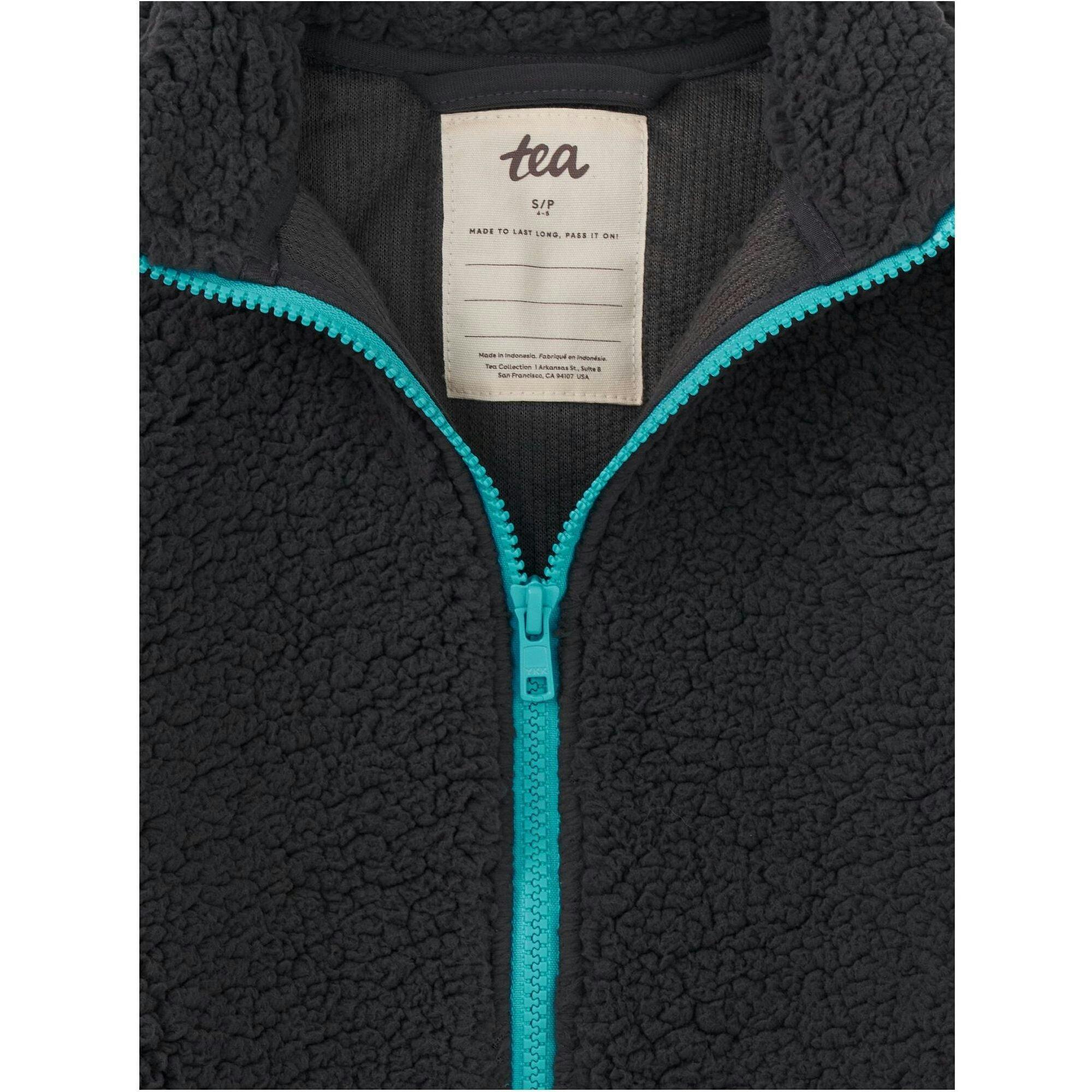 Teddy Fleece Zip Up Jacket, Grey
