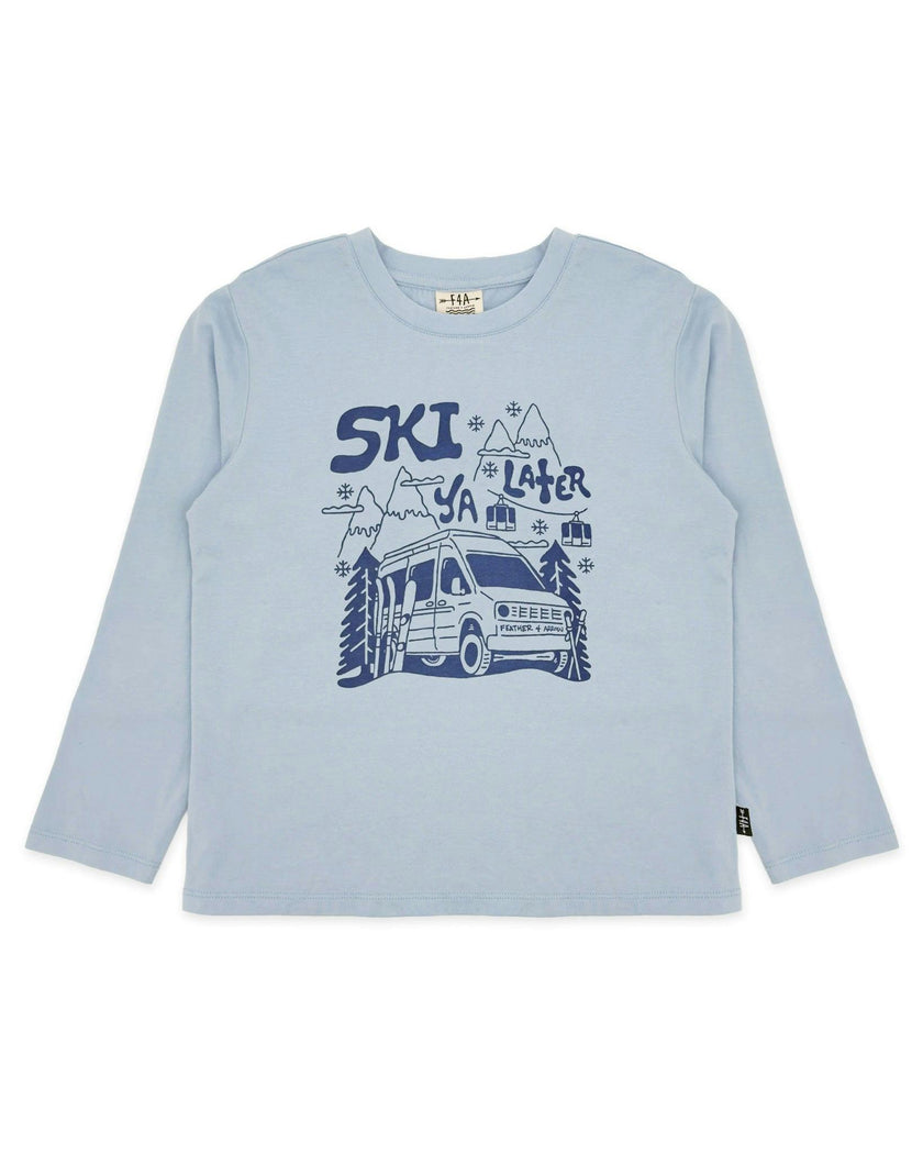 Ski Ya Later Ls Tee - Celestial Blue