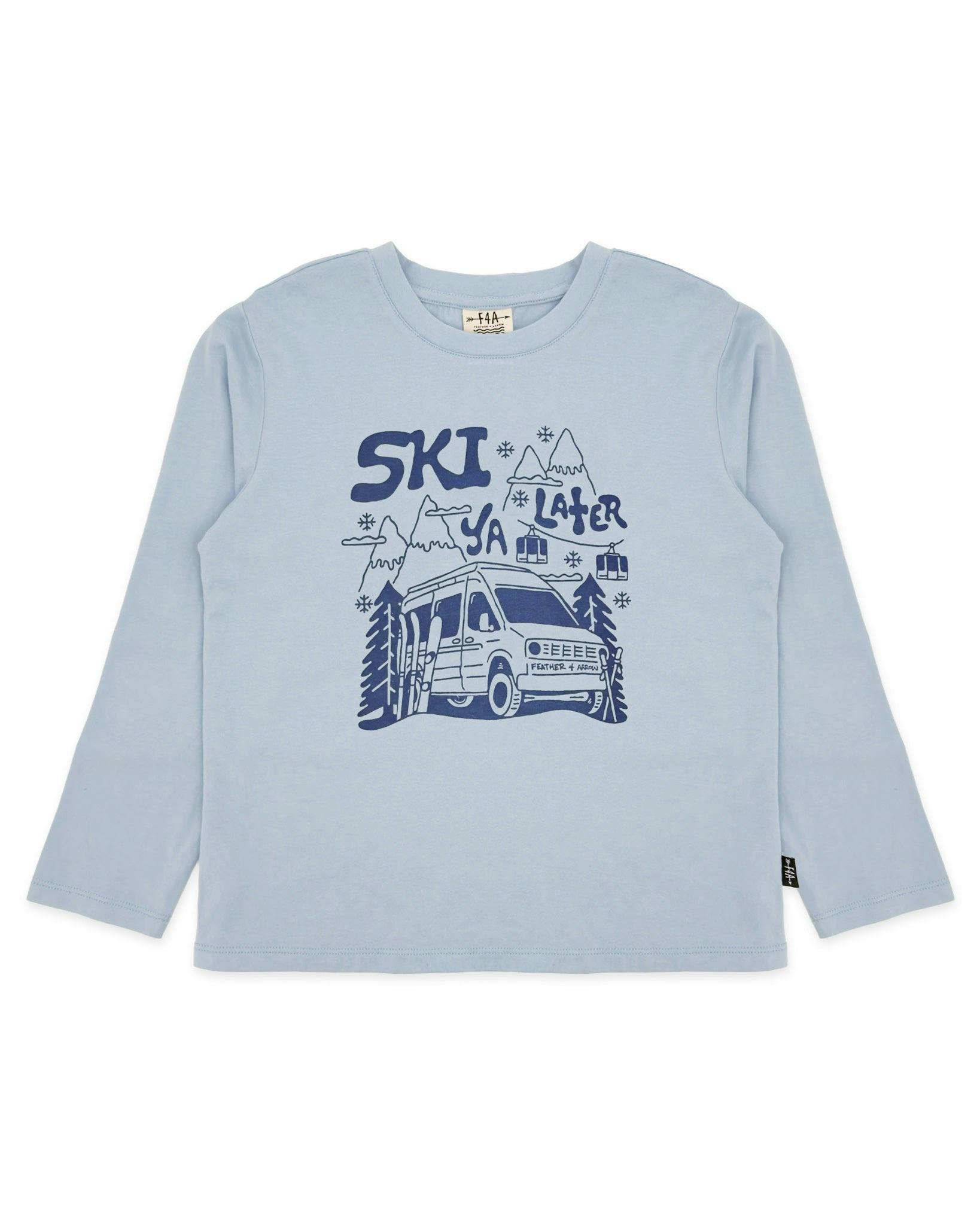 Ski Ya Later Ls Tee - Celestial Blue
