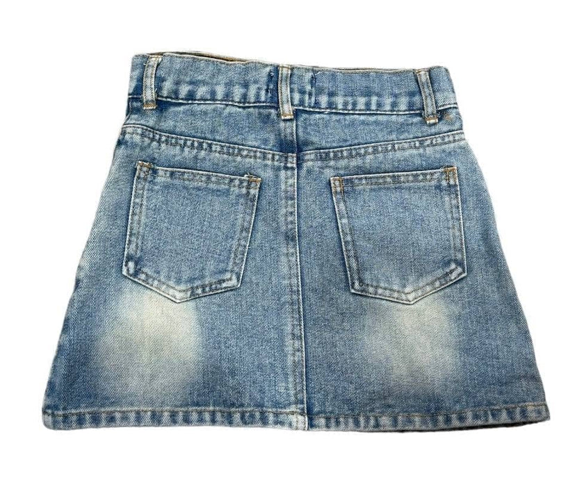 Women's Sparkle Heart Denim Skirt