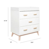 Scoot 3-Drawer Compact Changer Dresser with Removable Changing Tray (34")