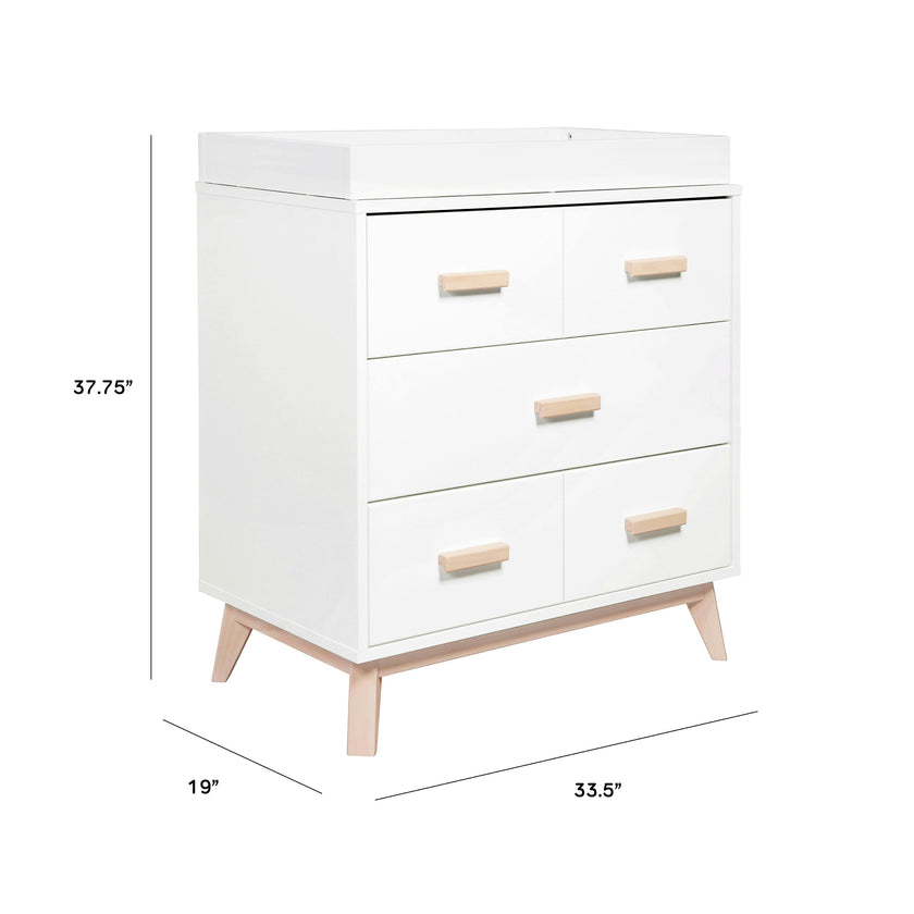 Scoot 3-Drawer Compact Changer Dresser with Removable Changing Tray (34")