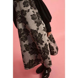 Black Flower Neoprene Apron Dress