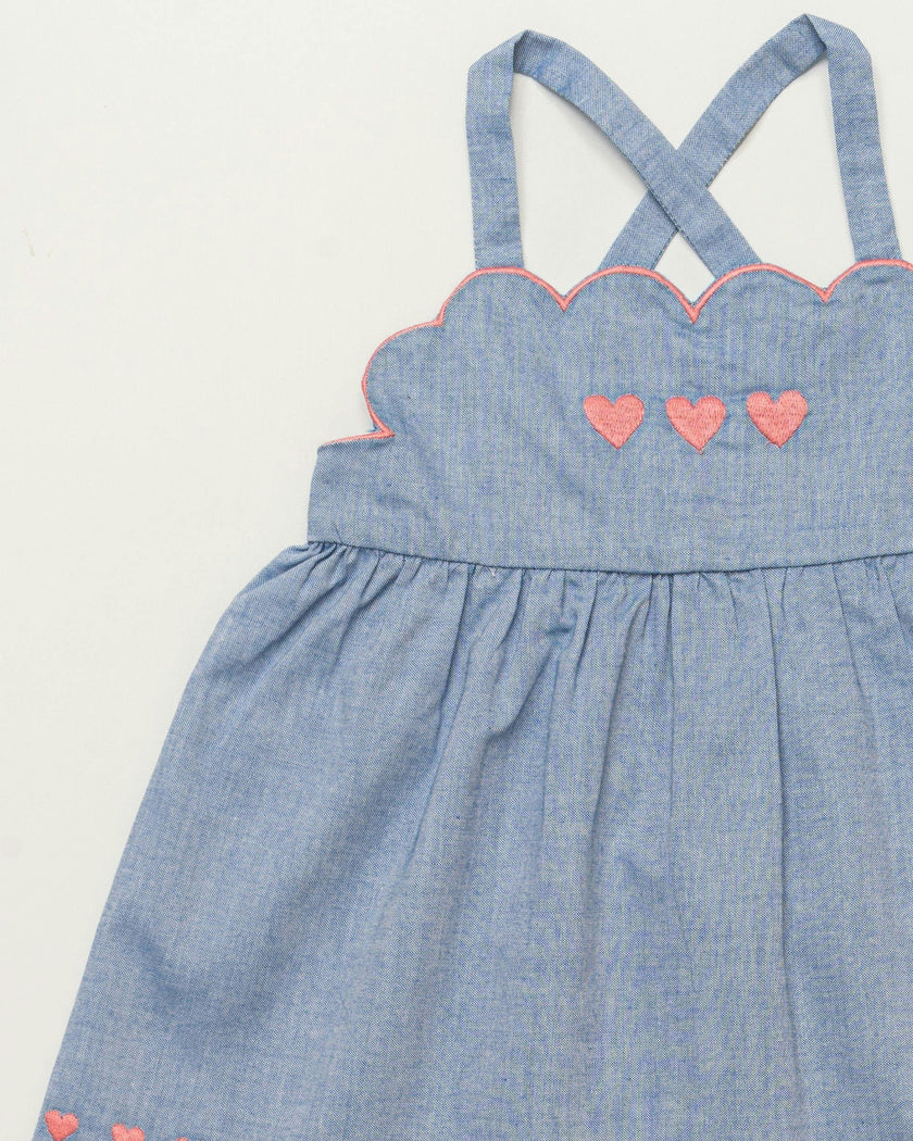 Alice Baby Dress & Bloomer Set - Summer sky