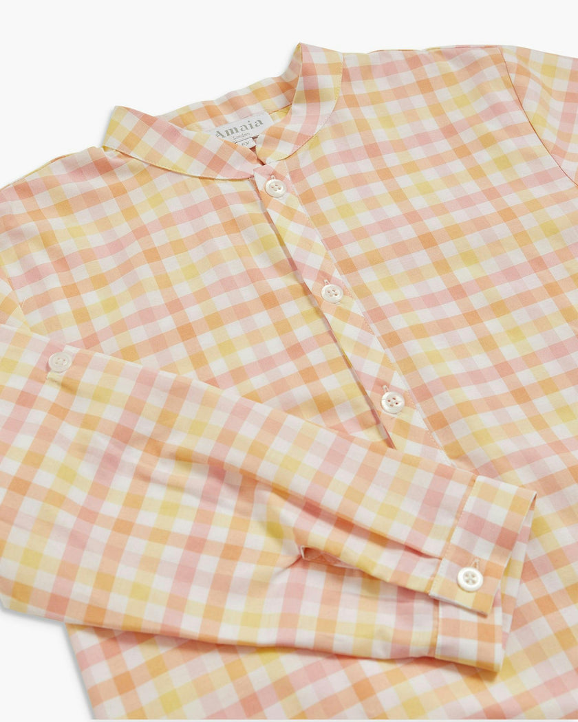 Pereprine Shirt Yellow Pink Check