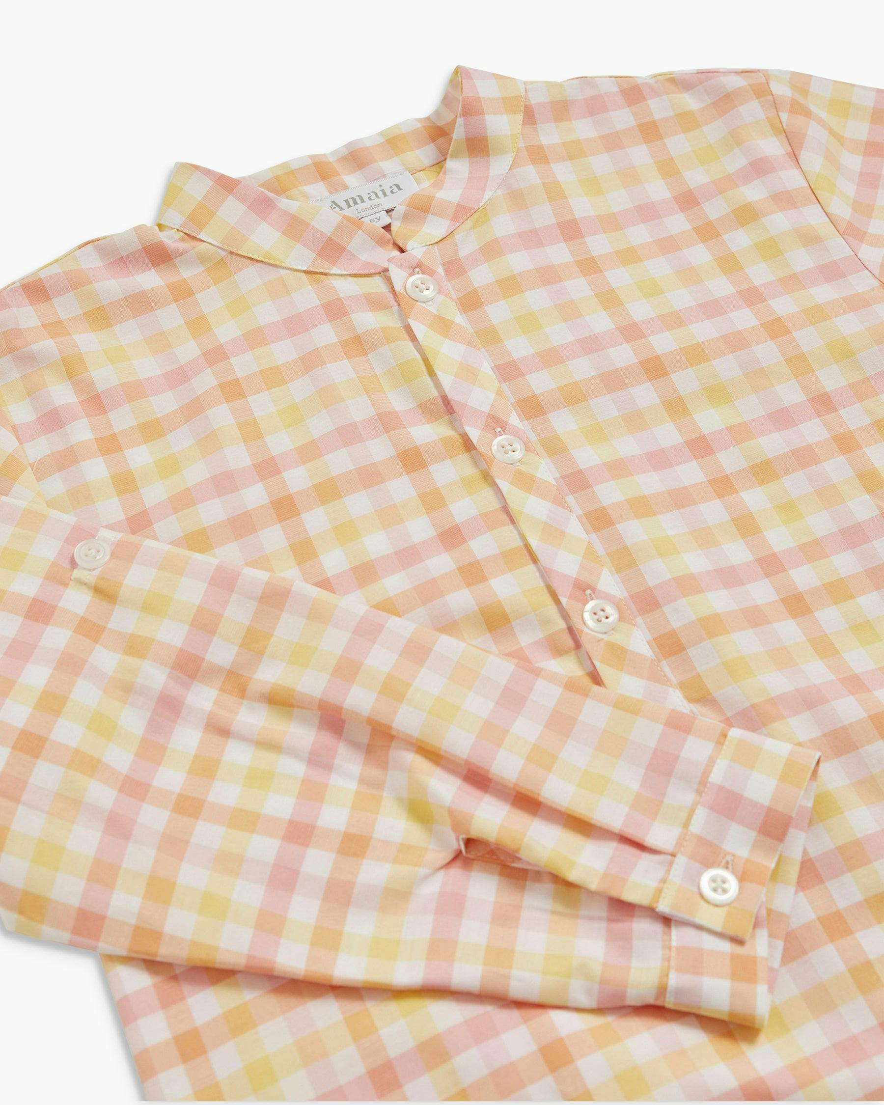 Pereprine Shirt Yellow Pink Check