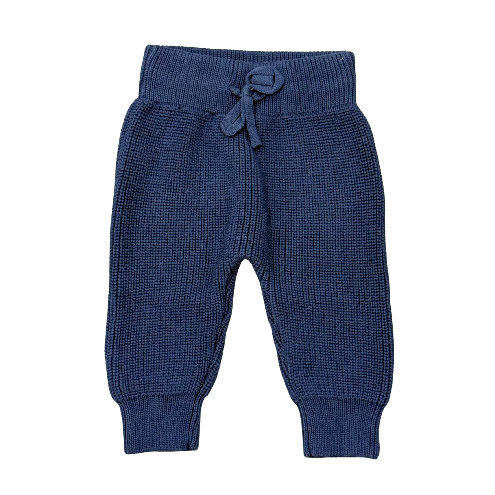 Baby Boy Knit Pants in Navy